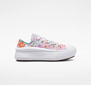 Kids' Converse Chuck Taylor All Star Move Platform Paper Floral Low Tops Shoes White / Light | CV-923SPN