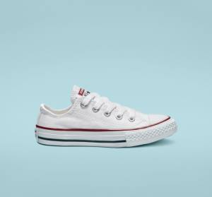 Kids' Converse Chuck Taylor All Star Optical White Low Tops Shoes White | CV-456NPK