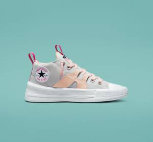 Kids' Converse Chuck Taylor All Star Ultra Easy-On Mid High Tops Shoes Pink / Pink | CV-150SZA