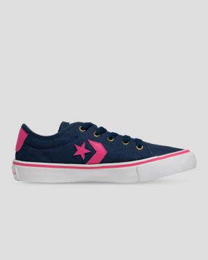 Kids' Converse Star Replay Low Tops Shoes Blue Pink | CV-643XPS