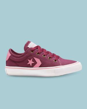 Kids' Converse Star Replay Low Tops Shoes Burgundy | CV-695VUO