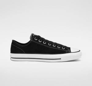 Men's Converse CONS Chuck Taylor All Star Pro Suede Skate Shoes Black / White | CV-630CFL