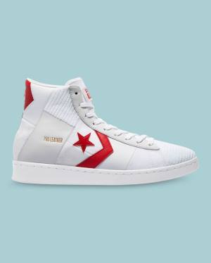 Men's Converse Chase The Drip Pro Leather High Tops Shoes White | CV-856ZPD