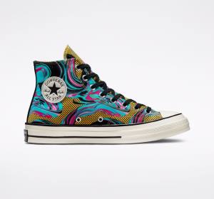 Men's Converse Chuck 70 '90s Marbled High Tops Shoes Turquoise | CV-761LRM