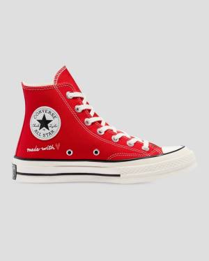 Men's Converse Chuck 70 Love Thread High Tops Shoes Red | CV-934NOJ