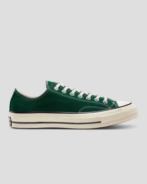 Men's Converse Chuck 70 Organic Canvas Low Tops Shoes Green | CV-974MNL