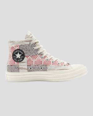 Men's Converse Chuck 70 Patchwork High Tops Shoes Pink Grey | CV-742RWF