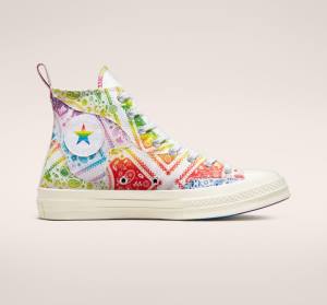 Men's Converse Chuck 70 Pride High Tops Shoes White / Red | CV-904TOV