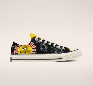 Men's Converse Chuck 70 Sunny Floral Low Tops Shoes Black | CV-109JBD