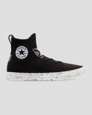 Men's Converse Chuck Taylor All Star Crater Renew Knit High Tops Shoes Black | CV-764FMJ