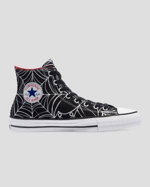 Men's Converse Chuck Taylor All Star Pro Roll Up High Tops Shoes Black | CV-125XTV