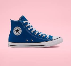 Men's Converse Chuck Taylor All Star Seasonal Color High Tops Shoes Blue / White | CV-892RWJ