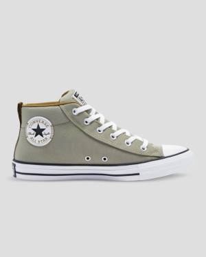 Men's Converse Chuck Taylor All Star Street High Tops Shoes Green | CV-593IMO