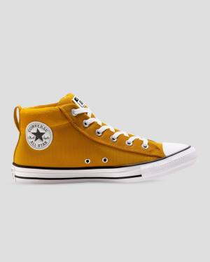 Men's Converse Chuck Taylor All Star Street Mix And Match High Tops Shoes Yellow | CV-643UVN