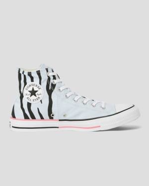 Men's Converse Chuck Taylor All Star Sun Blocked Icon Print High Tops Shoes Blue | CV-629WGP