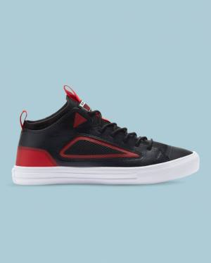 Men's Converse Chuck Taylor All Star Ultra Low Tops Shoes Black Red | CV-320BHZ