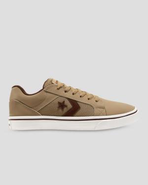 Men's Converse Distrito Low Tops Shoes Khaki | CV-916BFE