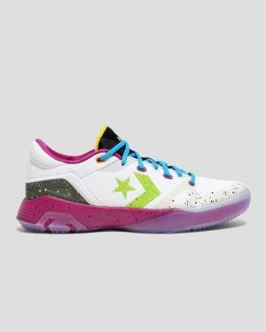 Men's Converse G4 Graffiti Low Tops Shoes White Pink | CV-497BZN