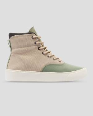 Men's Converse Jungle Cloth Skidgrip High Tops Shoes Brown Green | CV-958QAT