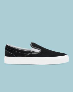 Men's Converse One Star CC Slip On Low Tops Shoes Black | CV-435UEO