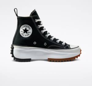 Men's Converse Run Star Hike Platform High Tops Shoes Black / White | CV-214CBV