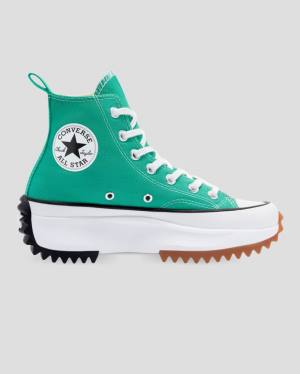 Men's Converse Run Star Hike Seasonal Colour High Tops Shoes Green | CV-890REW