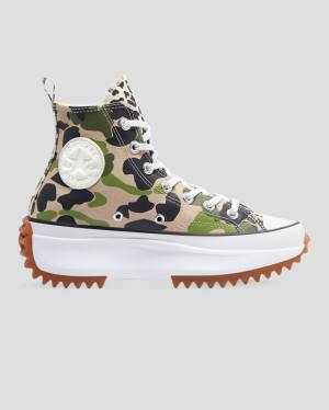 Men's Converse Run Star Hike Wild Archive High Tops Shoes Camo | CV-748YNX