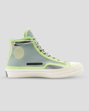 Men's Converse Seam Tape Chuck 70 High Tops Shoes Green | CV-865DNH