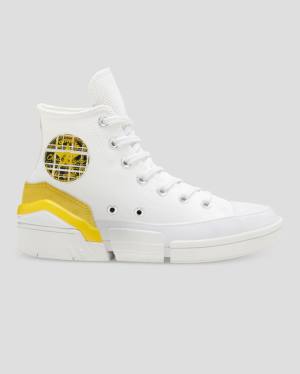 Women's Converse CPX 70 Plaid Patch High Tops Shoes White | CV-530EMO