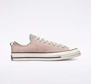 Women's Converse Chuck 70 Crafted Stripe Low Tops Shoes Olive | CV-910TXY