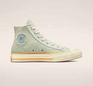 Women's Converse Chuck 70 Washed Denim High Tops Shoes Light Blue / Indigo | CV-869EMX