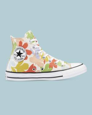 Women's Converse Chuck Taylor All Star Garden Party All Over High Tops Shoes Beige | CV-561FMT