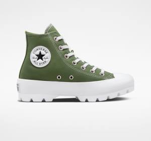 Women's Converse Chuck Taylor All Star Lugged Seasonal Color High Tops Shoes White / Black | CV-265IDN