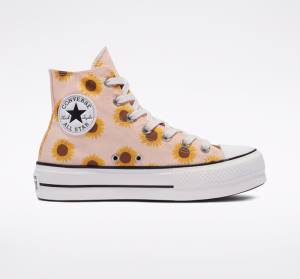 Women's Converse Chuck Taylor All Star Lift Platform Summer Spirit High Tops Shoes Red / White | CV-631KHU