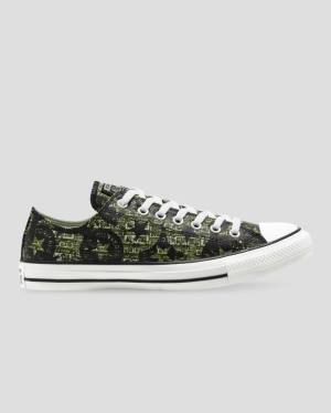 Women's Converse Chuck Taylor All Star Logo Replay Low Tops Shoes Black | CV-756JRC