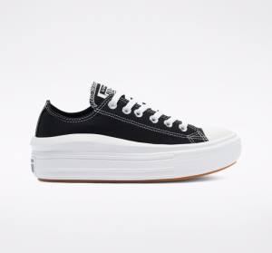 Women's Converse Chuck Taylor All Star Move Platform Low Tops Shoes Black / White | CV-610LWU