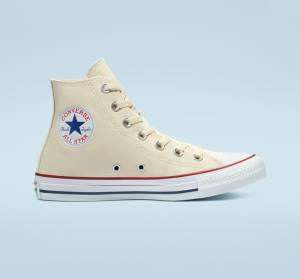 Women's Converse Chuck Taylor All Star Natural Ivory High Tops Shoes Beige White | CV-067AMX