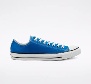 Women's Converse Chuck Taylor All Star Seasonal Color Low Tops Shoes Blue | CV-071EMG