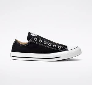 Women's Converse Chuck Taylor All Star Slip Low Tops Shoes Black / White | CV-126OGA