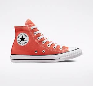 Women's Converse Chuck Taylor All Star Seasonal Color High Tops Shoes Orange | CV-617CVY