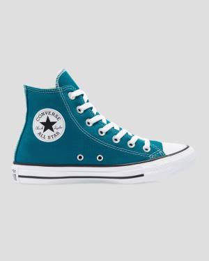 Women's Converse Chuck Taylor All Star Seasonal High Tops Shoes Blue | CV-763CIY