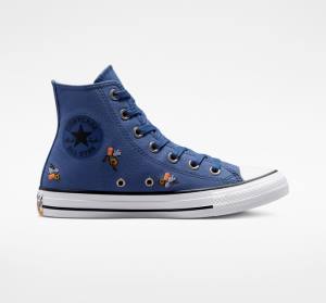 Women's Converse Chuck Taylor All Star We Are Stronger Together High Tops Shoes Blue / Indigo | CV-465LFU