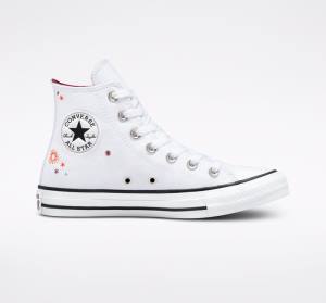 Women's Converse Chuck Taylor All Star You Are On The Right Path High Tops Shoes White | CV-591TOA