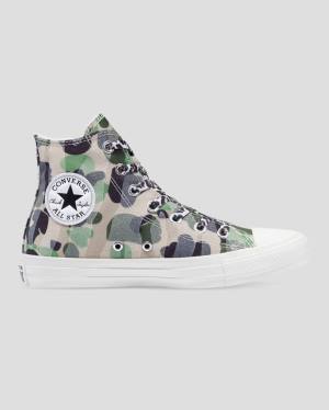 Women's Converse Chuck Taylor Archive Print High Tops Shoes Camo | CV-692DMQ