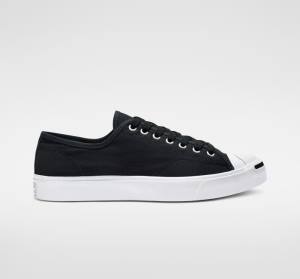 Women's Converse Jack Purcell Canvas Low Tops Shoes Black / White | CV-408ZEO