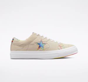 Women's Converse One Star Pride Low Tops Shoes Red | CV-128VTU