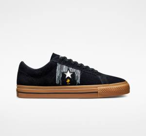 Women's Converse Peanuts One Star Low Tops Shoes Black / Orange | CV-598QWO