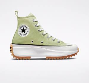 Women's Converse Run Star Hike Platform Seasonal Color High Tops Shoes Olive / Black / White | CV-589KRV