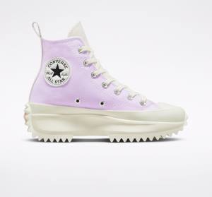 Women's Converse Run Star Hike Platform Tri-Panel Color Block High Tops Shoes Pink | CV-628UCY