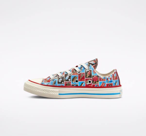 Kids' Converse Chuck 70 Frozen Treats Low Tops Shoes Red / Blue | CV-271HLX